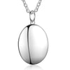 Silver photo locket necklace