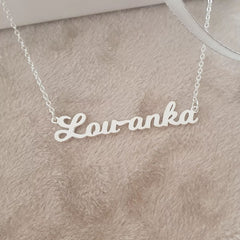 Silver name necklace