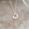 Katinka 925 Sterling Silver Dainty Unicorn Moon Necklace, 10x12mm, 45cm chain