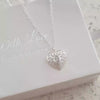 Lola 925 Sterling Silver CZ Heart Necklace, 11x11mm on 45cm chain