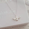 Silver bee necklace