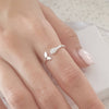 Isla 925 Sterling Silver CZ Whales Tail Ring