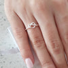 Silver heart knot Love / Friendship ring