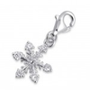 Sterling silver snowflake charm dangle