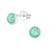 Minty 925 Sterling Silver Mint Opal Ear Stud Earrings, Size 5mm