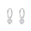 Sterling silver hoop dangle earrings