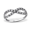 Emery 925 Sterling Silver Infinity Ring with Stones
