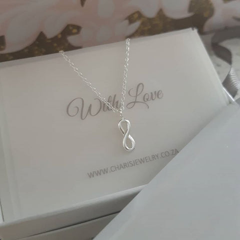 Sterling silver infinity necklace online jewellery shop in South Africa