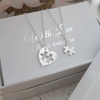 Sterling silver puzzle piece necklace set online store in SA