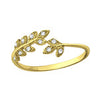 Beautiful gold leaf ring with cz stones online store in South Africa