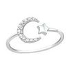 sterling silver moon and star ring online shop in SA