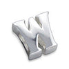 W silver initial letter charm bead