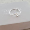 Silver wave ring