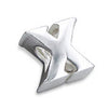 X Silver initial letter charm bead